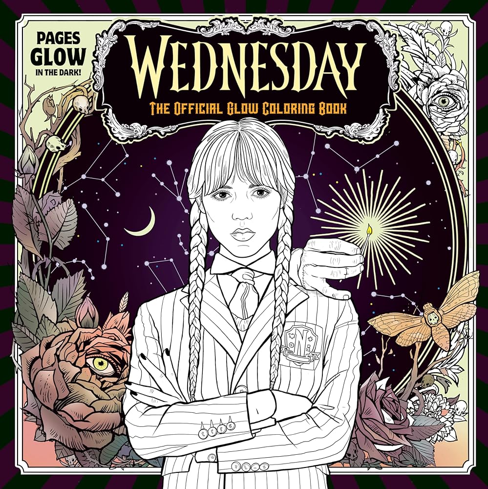 Wednesday Official Glow Coloring Book cover image
