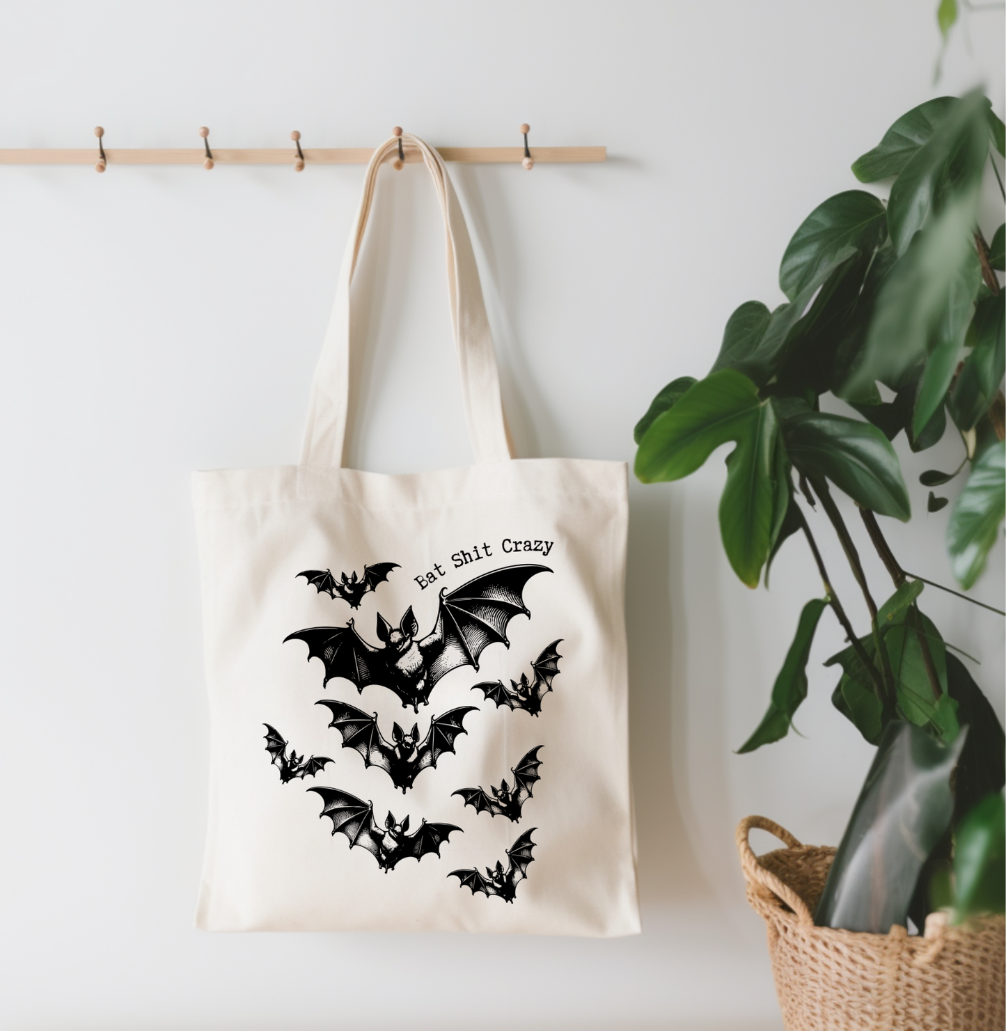 Bat Shit Crazy Canvas Tote Bag