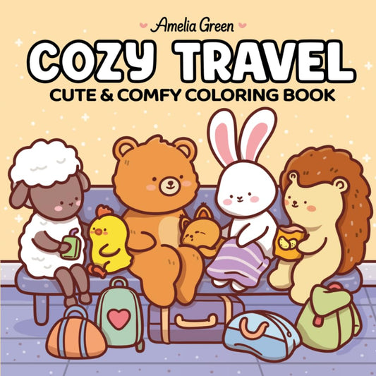 Cozy Travel: Cute & Comfy Coloring Book for Adults and Teens cover image