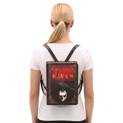The Raven Vintage Book Backpack in Vinyl