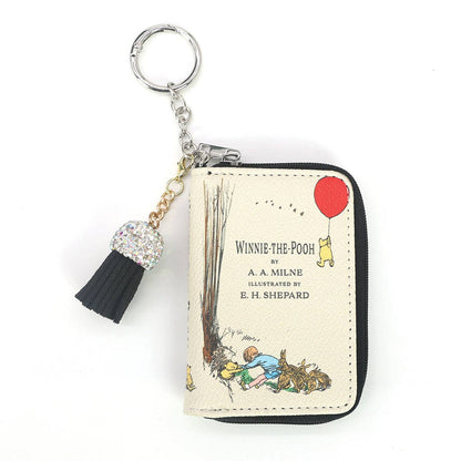 WINNIE THE POOH BOOK BAG CHARM COIN PURSE IN VINYL